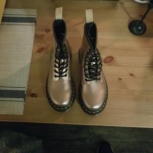 Doc Martens 1460 Rose Gold Metalic Boots